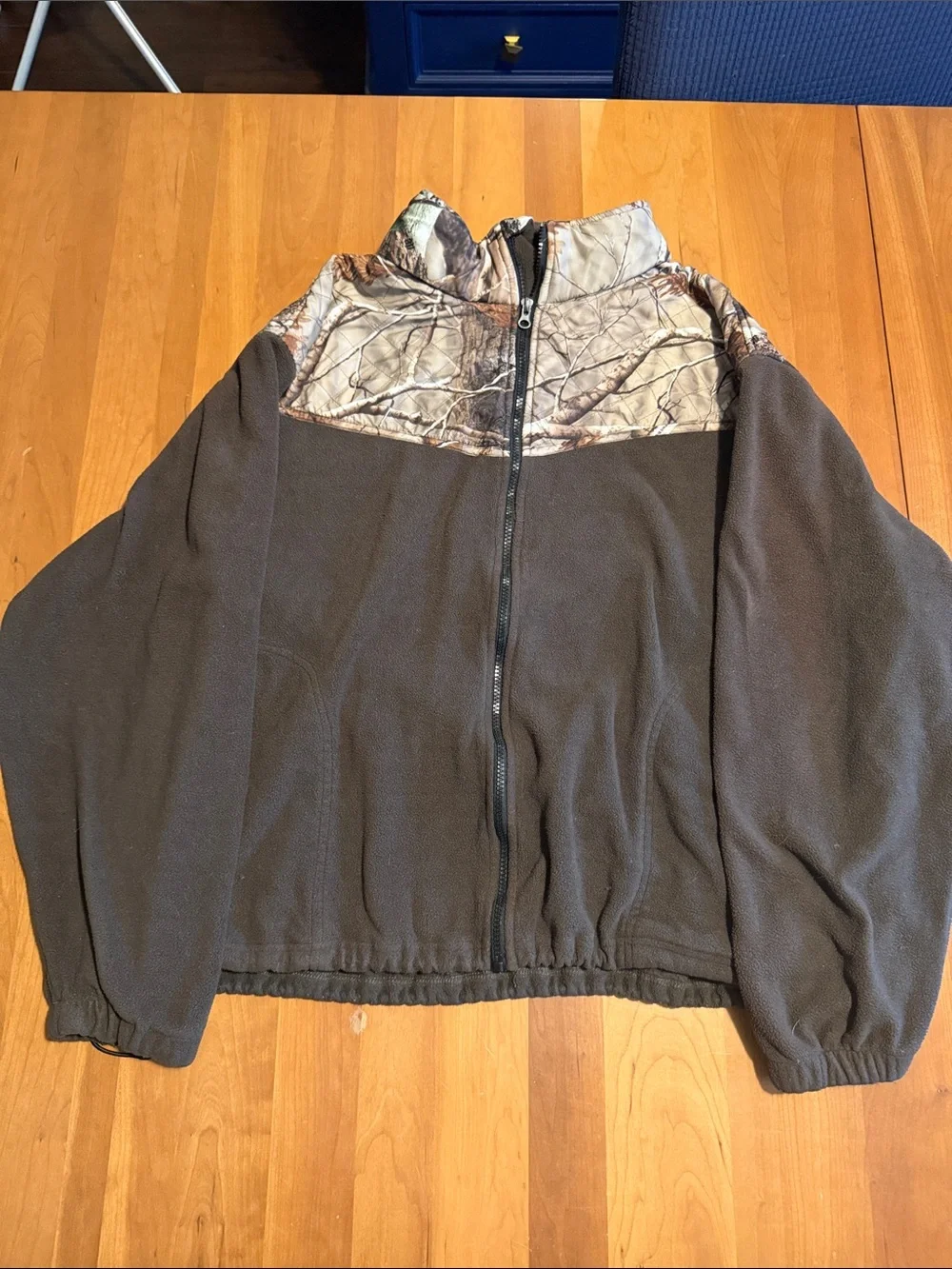 Realtree Brown Fleece Jacket with Camo Yoke